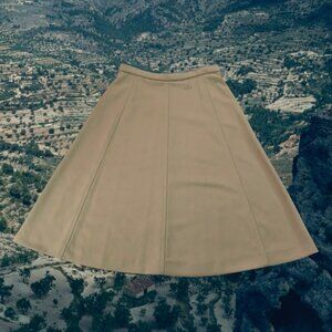 Vintage Givenchy Sport SIZE 14/31" Beige Polyester Athletic/Casual Midi Skirt